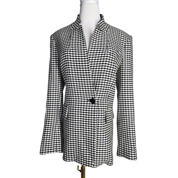 Veronica Beard Tweed Houndstooth Dickey Jacket Blazer 10 Medium/Large - Picture 1 of 10